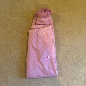 Pink/lavender champion sweatpants